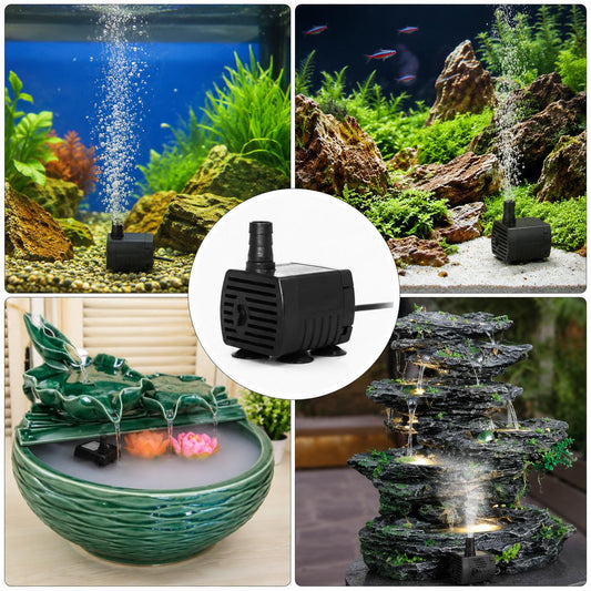 Aquarium Pump with Adjustable Flow and Low Noise Operation for Fish Tanks and Mini Fountains 500