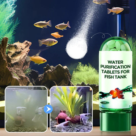 Aquarium Water Purification Tablets for Fast-Acting Clarity 0