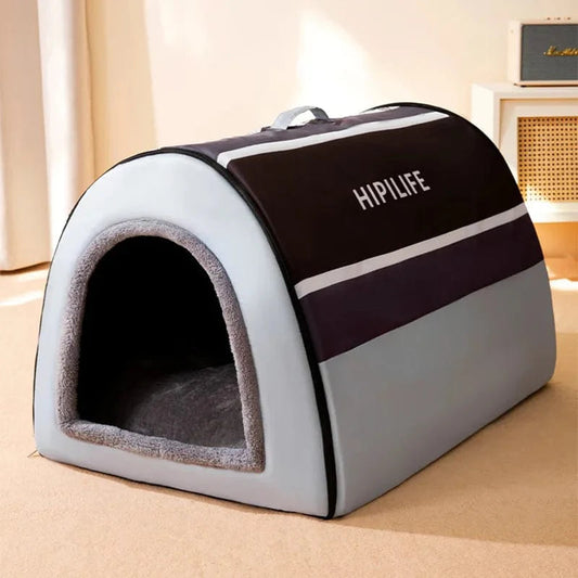CozyPaw | Warm Folding Dog House Bed for Small and Medium Dogs — 100% Cotton, Machine Washable 1