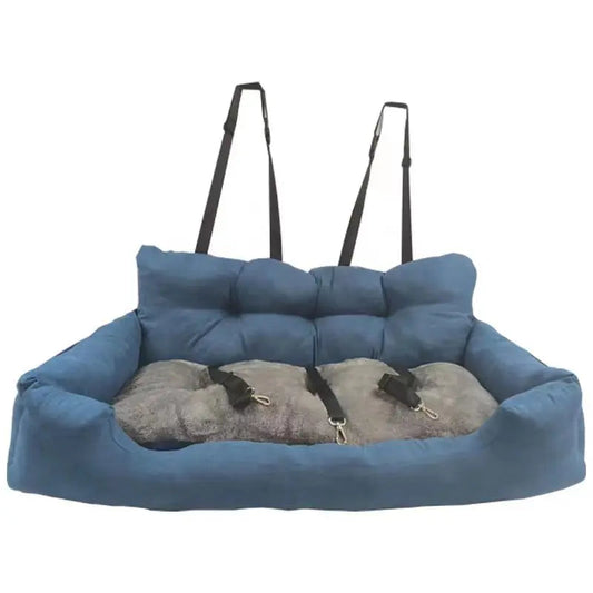 Cozy Car Bed for Dogs with Soft Plush Fabric | Travel Comfort for Pets 2