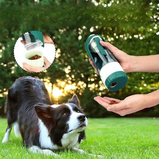 Dog Water Bottle Dispenser with Dual Function for Travel and Outdoor Activities 1