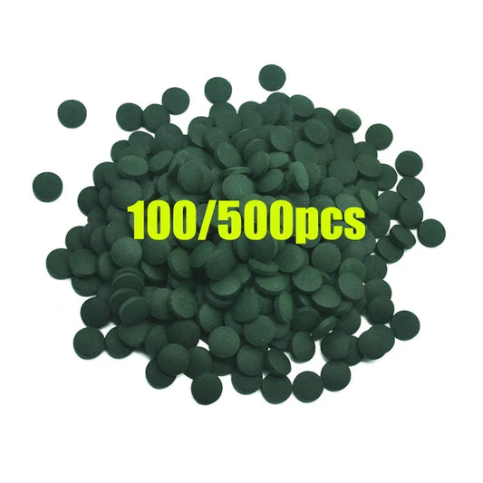 Fish Food Spirulina Tablets for Betta Fish and Shrimp - Nutrient-Rich Formula, 100 Count 1