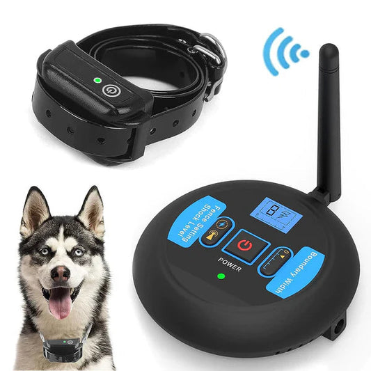 Wireless Dog Fence System with Adjustable Training Collar for All Dog Sizes - Waterproof & Long Range up to 500m 1