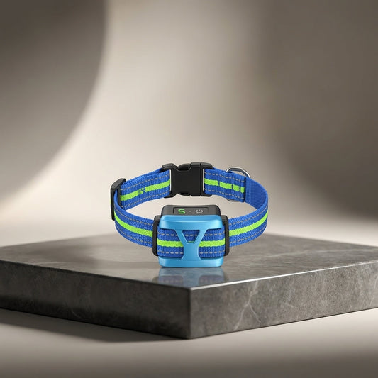 Anti Bark Collar with Rechargeable Battery and Adjustable Sensitivity for All Dog Sizes-Bark Control Collars-Levereau-Blue-Levereau