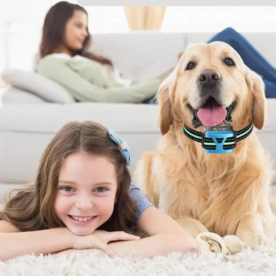 Anti Bark Collar with Rechargeable Battery and Adjustable Sensitivity for All Dog Sizes-Bark Control Collars-Levereau-Black-Levereau