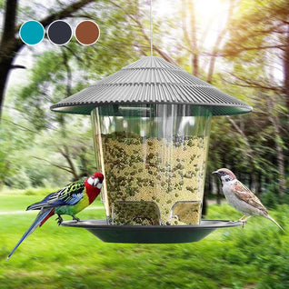 Automatic Bird Feeder with Large Capacity and Weather-Resistant Design for Outdoor Use
