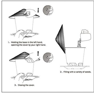 Automatic Bird Feeder with Large Capacity and Weather-Resistant Design for Outdoor Use