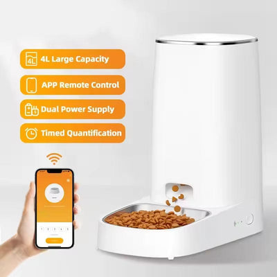 Automatic Cat Feeder with WiFi Control and Large Capacity for 1–2 Cats 1