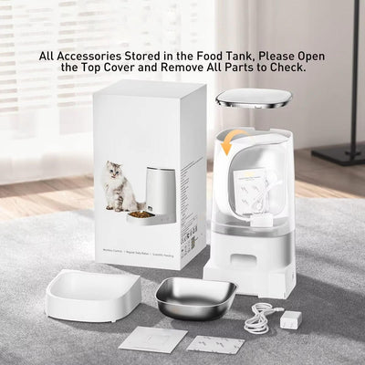 Automatic Cat Feeder with WiFi Control and Large Capacity for 1–2 Cats 6