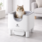 Automatic Cat Litter Box with Odor Control and Smart Sensors for All Cat Sizes