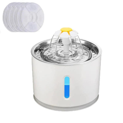 Automatic Cat Water Fountain with LED Lighting and 2.4L Capacity for Small Dogs and Cats 8
