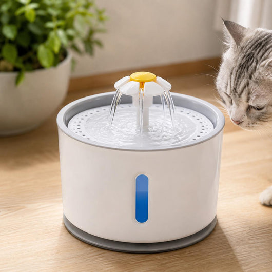 Automatic Cat Water Fountain with LED Lighting and 2.4L Capacity for Small Dogs and Cats 900