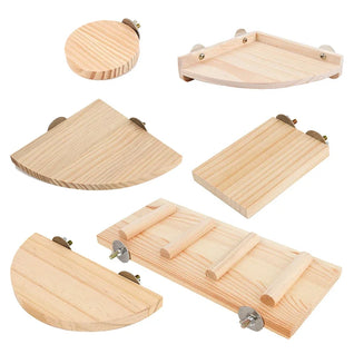 Bird Perch Stand with Durable Wood for Parrots and Small Animals