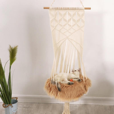 BowLift | Macrame Cat Bed with Cozy Cotton Rope Design for Indoor Cats 7