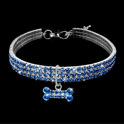 BowLift | Stylish Crystal Dog Collar with Unique Bone Charm for Small, Medium, and Large Dogs 1