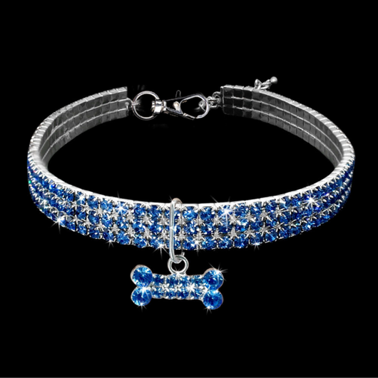 BowLift | Stylish Crystal Dog Collar with Unique Bone Charm for Small, Medium, and Large Dogs 1