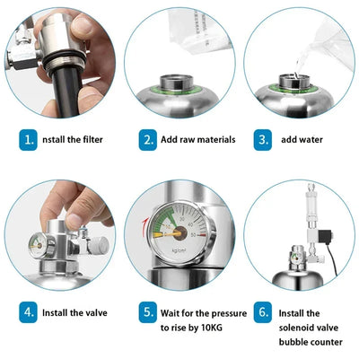 CO2 Generator System Kit with Stainless Steel Cylinder for Aquatic Plants and Fish 3