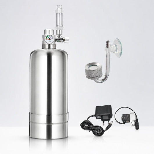 CO2 Generator System Kit with Stainless Steel Cylinder for Aquatic Plants and Fish 100