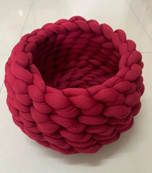 Cat Basket Bed with Hand-Woven Eco-Friendly Materials | for Cozy Indoor Relaxation 6