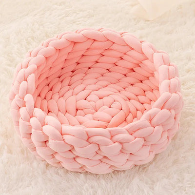 Cat Basket Bed with Hand-Woven Eco-Friendly Materials | for Cozy Indoor Relaxation 7