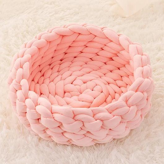 Cat Basket Bed with Hand-Woven Eco-Friendly Materials | for Cozy Indoor Relaxation 7