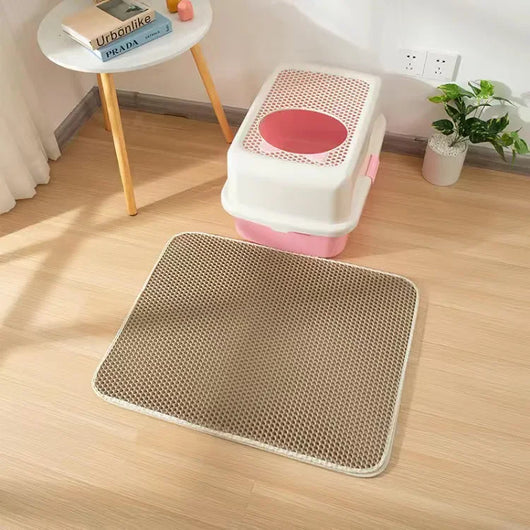 Cat Litter Mat with Double Layer Waterproof Design for Easy Cleaning and Litter Catching 11