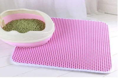 Cat Litter Mat with Double Layer Waterproof Design for Easy Cleaning and Litter Catching 8