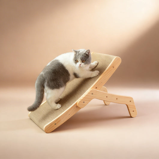 Cat Scratching Post with Adjustable Lounger and Durable Wooden Frame for Active Cats-Cat Furniture-Levereau-S-Levereau