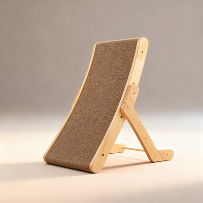 Cat Scratching Post with Adjustable Lounger and Durable Wooden Frame for Active Cats-Cat Furniture-Levereau-L-Levereau