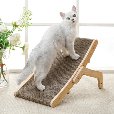 Cat Scratching Post with Adjustable Lounger and Durable Wooden Frame for Active Cats-Cat Furniture-Levereau-S-Levereau