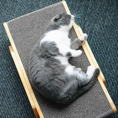 Cat Scratching Post with Adjustable Lounger and Durable Wooden Frame for Active Cats-Cat Furniture-Levereau-S-Levereau