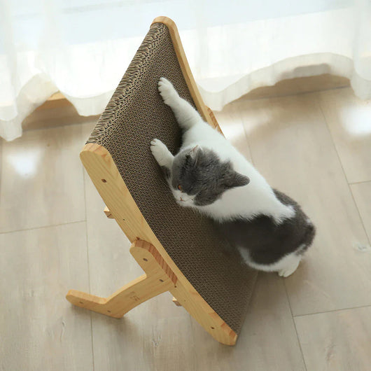 Cat Scratching Post with Adjustable Lounger and Durable Wooden Frame for Active Cats-Cat Furniture-Levereau-S-Levereau