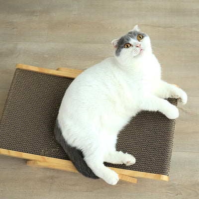 Cat Scratching Post with Adjustable Lounger and Durable Wooden Frame for Active Cats-Cat Furniture-Levereau-S-Levereau