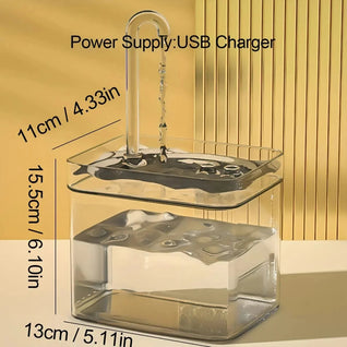 Cat Water Fountain with Recirculation Filter and Ultra-Quiet Operation for Healthy Hydration