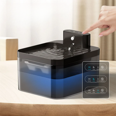 Cat Water Fountain with Smart Sensor and Filtration System for Fresh Drinking Water-Cat Water Fountains-Levereau-Levereau