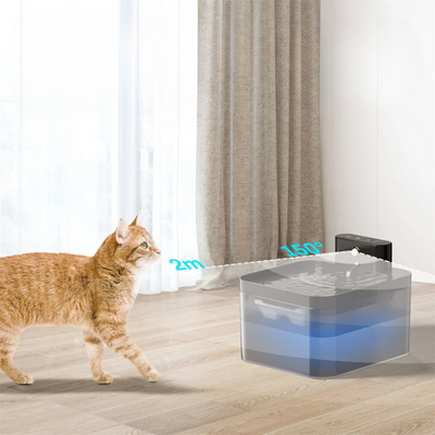 Cat Water Fountain with Smart Sensor and Filtration System for Fresh Drinking Water-Cat Water Fountains-Levereau-Levereau