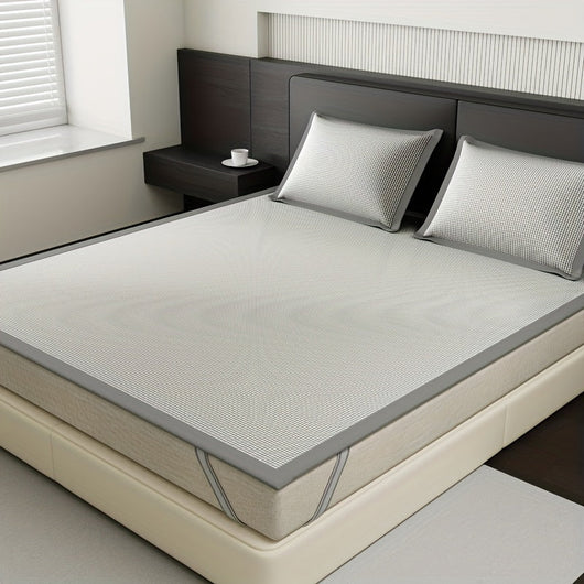 Cooling Mattress Protector with Ice Silk for Hot Sleepers - Ideal for Queen Size Beds-Mattress Protectors-Levereau-200cm*220cm (3-piece set)-Grey-Levereau