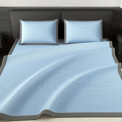 Cooling Mattress Protector with Ice Silk for Hot Sleepers - Ideal for Queen Size Beds-Mattress Protectors-Levereau-90cm*200cm (2-piece set)-Grey-Levereau