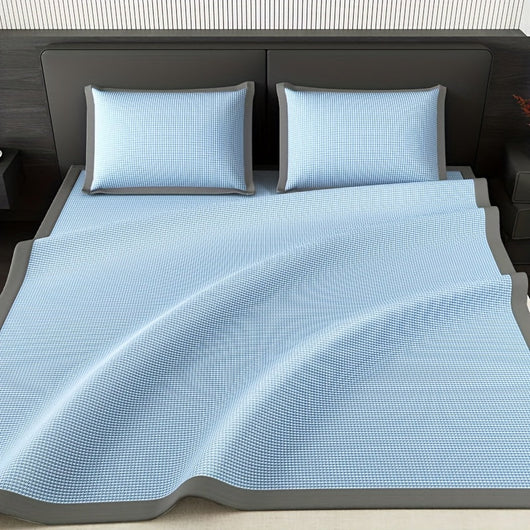 Cooling Mattress Protector with Ice Silk for Hot Sleepers - Ideal for Queen Size Beds-Mattress Protectors-Levereau-90cm*200cm (2-piece set)-Grey-Levereau