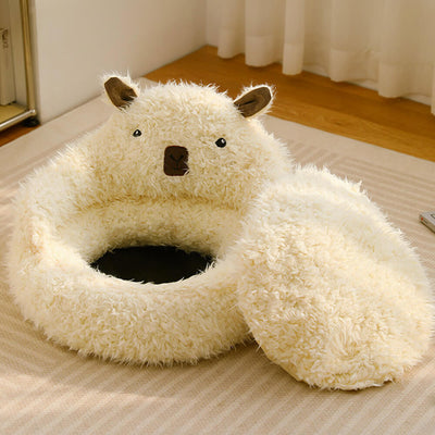 CozyPaw | Alpaca Shaped Pet Bed with Ultra-Soft Fiber Fill for Cats and Small Dogs 3
