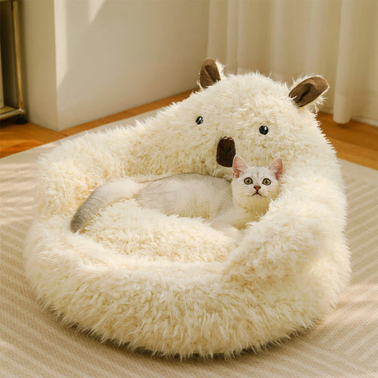 CozyPaw | Alpaca Shaped Pet Bed with Ultra-Soft Fiber Fill for Cats and Small Dogs 6