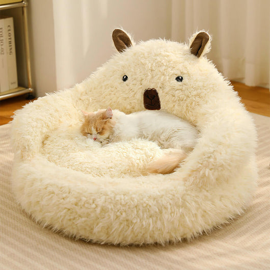CozyPaw | Alpaca Shaped Pet Bed with Ultra-Soft Fiber Fill for Cats and Small Dogs 8