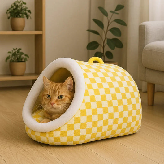 CozyPaw | Anti-Anxiety Plush Dog and Cat Cave Bed with Washable Cover for Small to Medium Pets 1