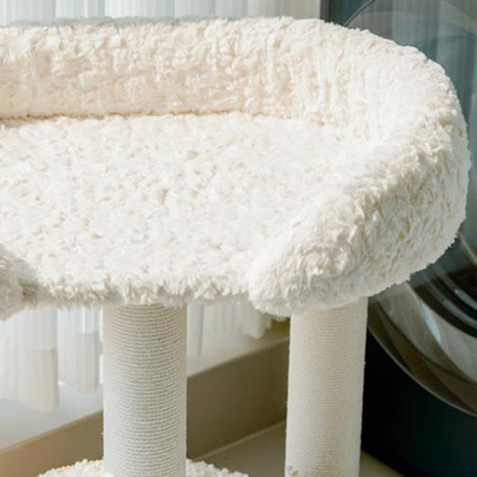 CozyPaw | Modern Cat Tree with Velvet Fabric and Sisal Posts for Indoor Cats in Small Spaces 5