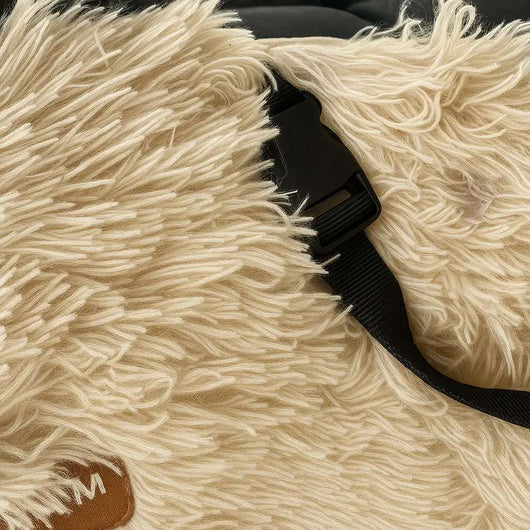 CozyPaw | Plush Dog Car Bed with Safety Leash and Non-Slip Base for Small to Medium Dogs 4