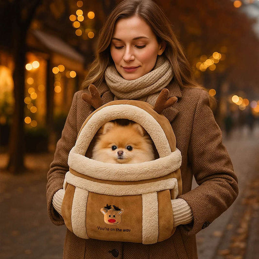 CozyPaw | Plush Dog Carrier Bag with Adjustable Straps for Small Dogs 0