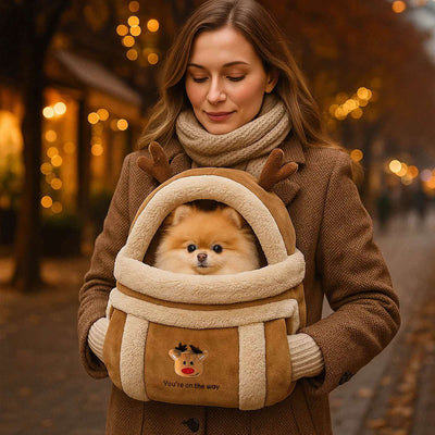 CozyPaw | Plush Dog Carrier Bag with Adjustable Straps for Small Dogs 0