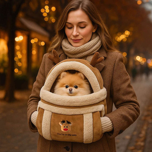 CozyPaw | Plush Dog Carrier Bag with Adjustable Straps for Small Dogs 0