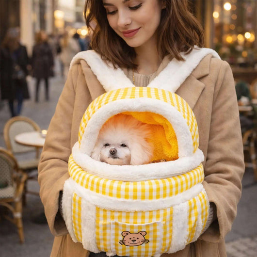 CozyPaw | Plush Dog Carrier Bag with Adjustable Straps for Small Dogs 4