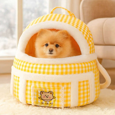CozyPaw | Plush Dog Carrier Bag with Adjustable Straps for Small Dogs 8